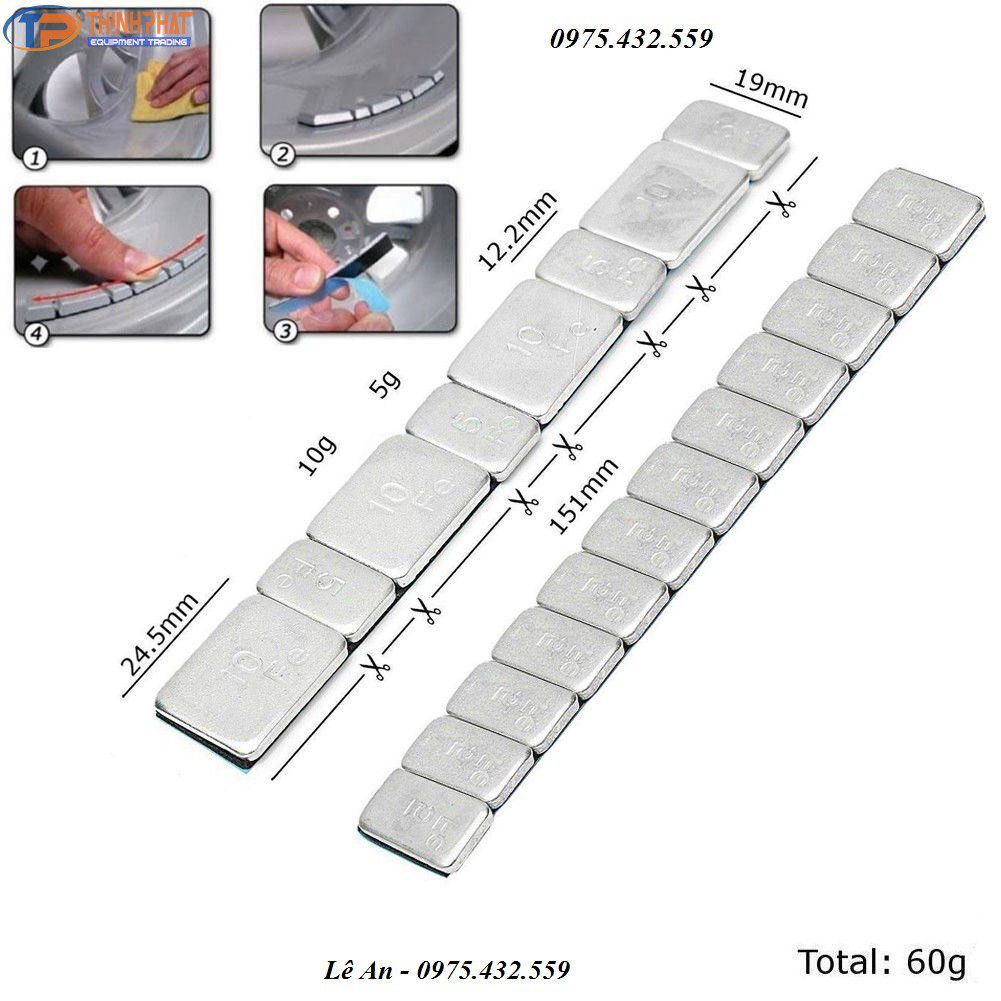 Chì dán cân mâm xe ô tô, xe tải, xe máy - Ảnh 2