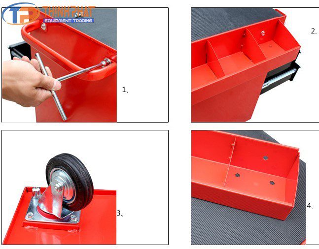 xe dụng cụ 3 ngăn giá rẻ - Ảnh 5