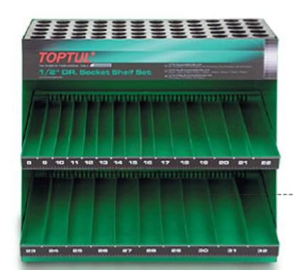 Kệ Đựng Tuýp Vặn Ốc 1/2" 182 Chi Tiết TOPTUL GAAY0001 - Ảnh 2