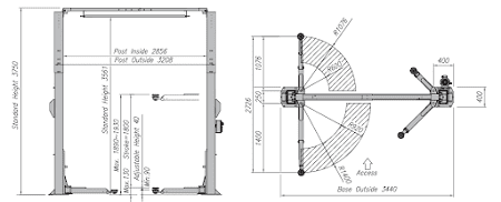 Cầu Nâng 2 Trụ Kiểu Cổng HL-26KE - Ảnh 2