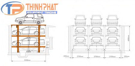 Cầu Nâng Đỗ Xe 2 Tầng Dạng Lắp Âm TFPP - Ảnh 2