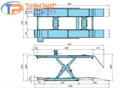 Cầu Nâng Cắt Kéo Kiểm Tra Góc Lái HL-52X - Ảnh 4