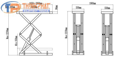 Cầu Nâng Cắt Kéo Nâng Gầm SX08F - Ảnh 4