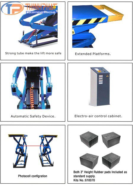 Cầu Nâng Cắt Kéo Nâng Gầm SX08F - Ảnh 3