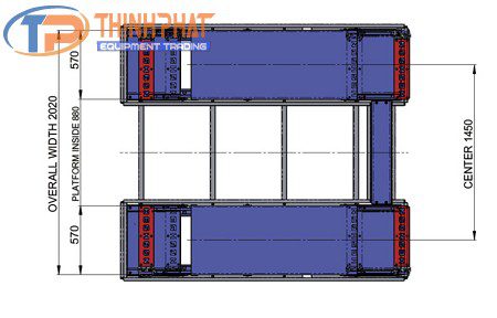 Cầu Nâng Cắt Kéo Nâng Gầm HL-40D - Ảnh 3