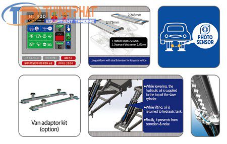 Cầu Nâng Cắt Kéo Nâng Gầm HL-40D - Ảnh 4
