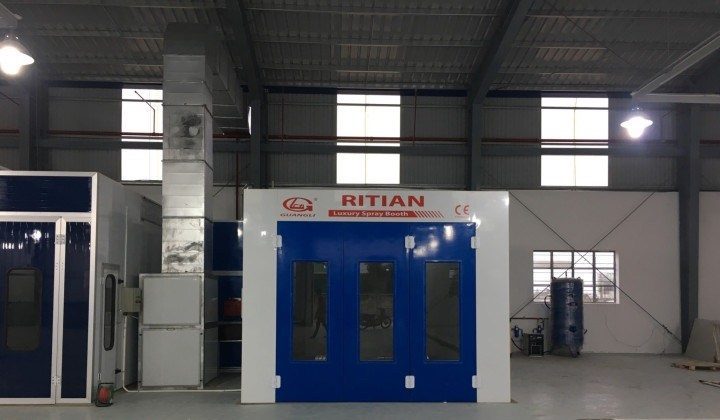 Một số hình ảnh thực tế lắp đặt phòng sơn ritian 1