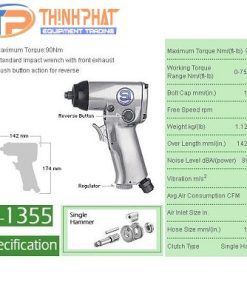 Súng bắn ốc khí nén 3/8″ SI-1355