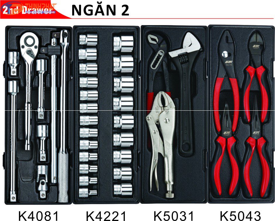 Tủ đựng dụng cụ 225 chi tiết JTC-5021+225 - Ảnh 3