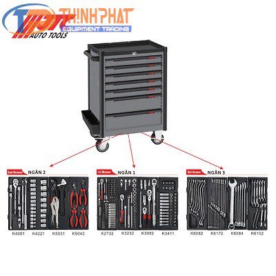 Tủ đựng dụng cụ 225 chi tiết JTC-5021+225