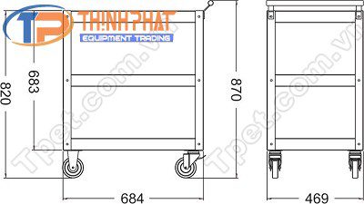 Xe chở đồ nghề 3 tầng JTC-5921 - Ảnh 2