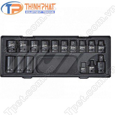 Bộ tuýp đen 12 cạnh 1/2“ 16 chi tiết JTC K4162