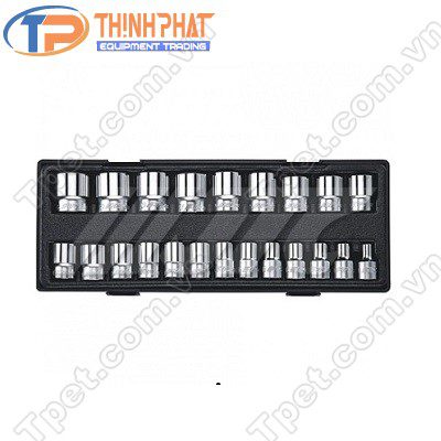 Bộ tuýp ngắn 6 cạnh 1/2“ 22 chi tiết JTC K4221