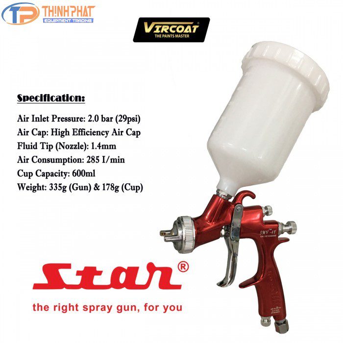 SÚNG PHUN SƠN CAO CẤP STAR SMV-4F - Ảnh 2