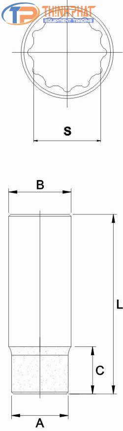 Tuýp dài đầu ½” JTC-47714 - Ảnh 2