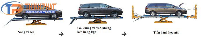 Bệ khung kéo nắn xe tai nạn lắp nổi UL-1000 - Ảnh 3