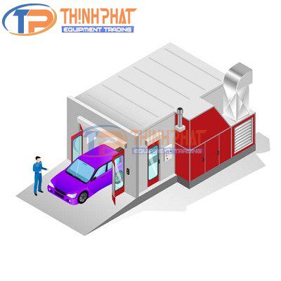 Phòng sơn ô tô sử dụng tháp nước dập bụi sơn TPET