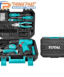Bộ 81 món bao gồm máy khoan dùng pin 12V THKTHP10812