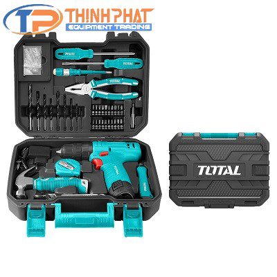Bộ 81 món bao gồm máy khoan dùng pin 12V THKTHP10812