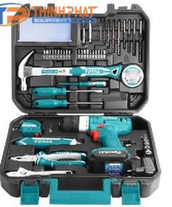 Bộ 127 món bao gồm máy khoan dùng pin 12V THKTHP11272