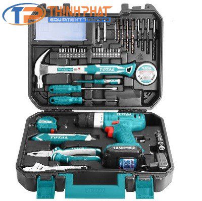 Bộ 127 món bao gồm máy khoan dùng pin 12V THKTHP11272