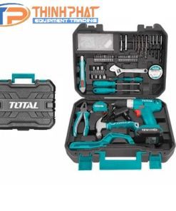 Bộ 128 món bao gồm máy khoan dùng pin 12V THKTHP11282