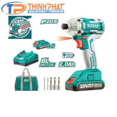 MÁY SIẾT VÍT DÙNG PIN 20V TOTAL TIRLI2002