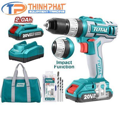 Máy khoan búa dùng pin 20v total TIDLI2002