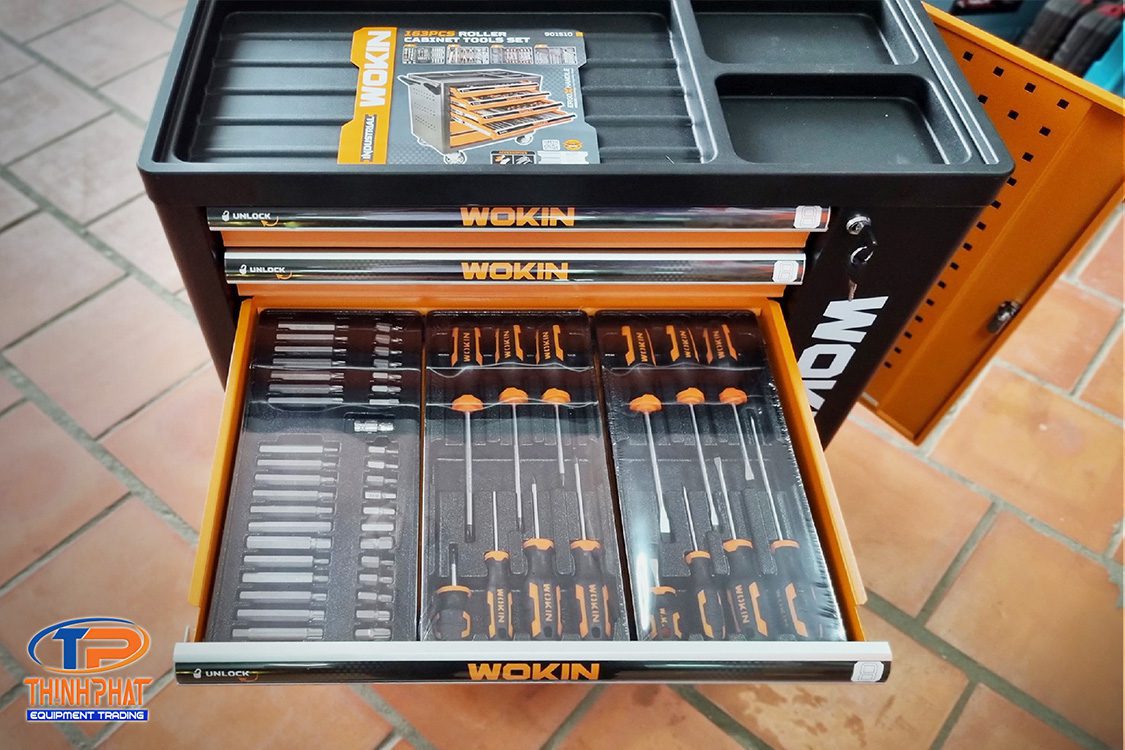 Tủ đồ nghề 163 chi tiết WOKIN 901510 - Ảnh 2