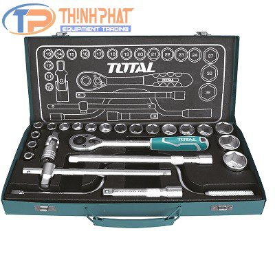 Bộ tuýp 1/2" 24 chi tiết 10-32mm Total THT141253