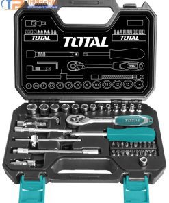 Bộ tuýp 1/4" 45 chi tiết 4-14mm Total THT141451