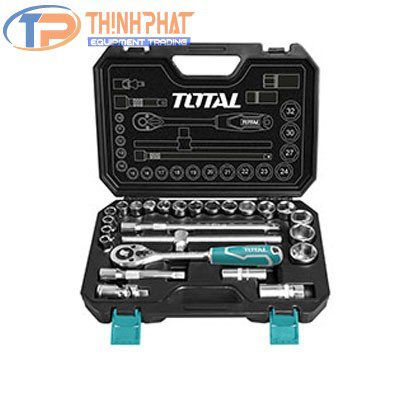 Bộ tuýp 1/2" & 1/4" 44 chi tiết 8-32mm Total THT421441