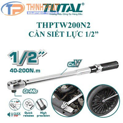 Cần siết lực 1/2" Total THPTW200N2