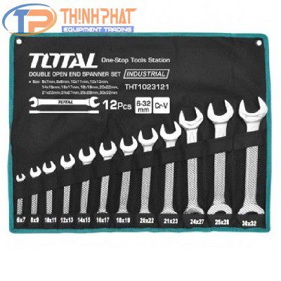 Bộ cờ lê hai đầu miệng 12 chi tiết 6-32 Total THT1023121