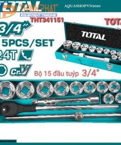 Bộ tuýp 3/4" 15 chi tiết Total THT341151