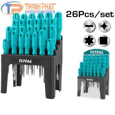 Bộ tuốc nơ vít đa năng 26 chi tiết Total THTDC252601