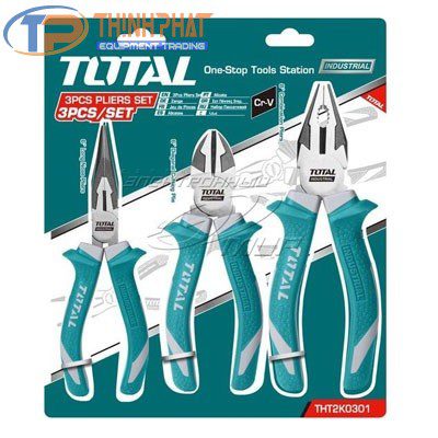 Bộ 3 kềm răng, cắt và nhọn cao cấp Total THT2K0301S