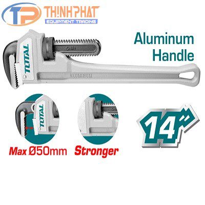 Mỏ lết răng 14 inch tay cầm nhôm Total THTAL17146