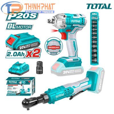 Bộ combo máy siết buloong TIWLI2038 & TDRLI206015 dùng pin 20V