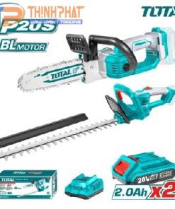 Bộ combo máy cưa xích TGSLI20851 & máy cắt hàng rào THTLI20018 dùng pin 20V