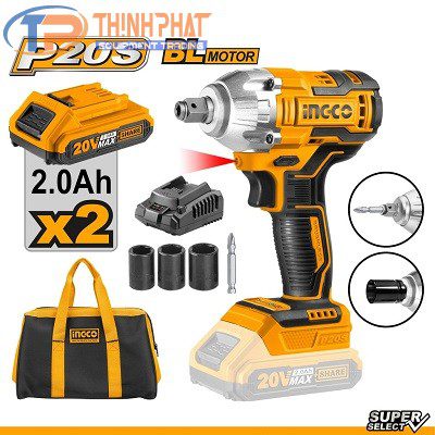 Máy siết vít và siết bu lông dùng pin INGCO CIWLI20208