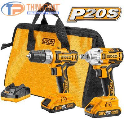 Bộ máy khoan vặn vít và máy khoan bê tông Ingco CKLI2008