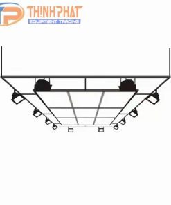 Hệ Thống Đèn Led Panel 9 Tấm Chăm Sóc Xe 1536W