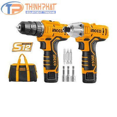 Bộ máy khoan và máy siết vít dùng pin Ingco CKLI1201