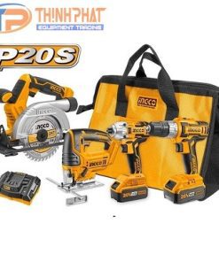 Bộ máy khoan, siết vít, cưa đĩa và máy cưa lọng Ingco CKLI2010