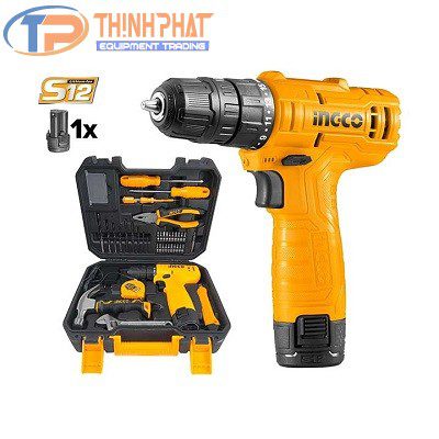 Máy khoan dùng pin và bộ đồ nghề 81 chi tiết Ingco HKTHP10811