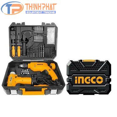 Bộ máy khoan và đồ nghề gia đình 108 chi tiết Ingco HKTHP11081