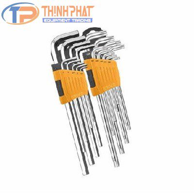 Bộ 18 chìa lục giác và bông INGCO HHKSET0181