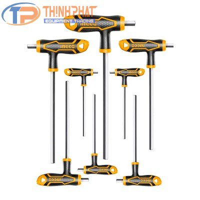 Bộ 8 chìa lục giác tay cầm chữ T INGCO HHKT80818