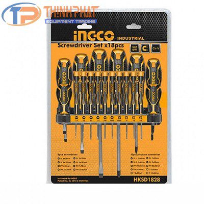 Bộ tuốc nơ vít (tô vít) 18 chi tiết INGCO HKSD1828